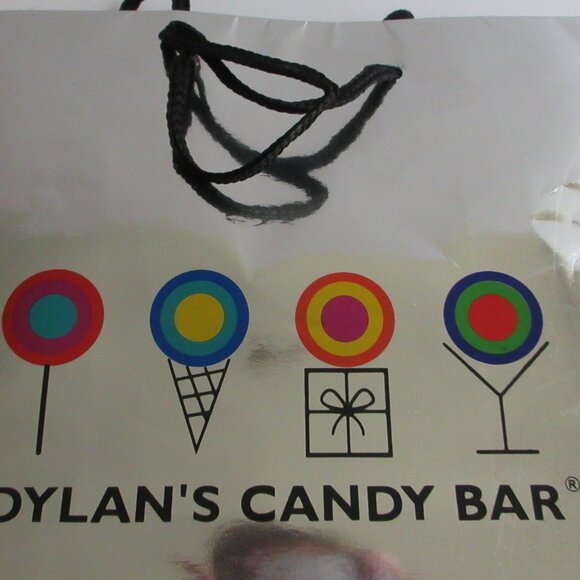 Dylan’s Candy Bar SIlver Multicolor Logo Gift Shopping Bag EMPTY 10" x 8" x 4" - Picture 11 of 12